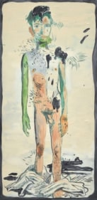 Salman Toor  Humiliated Ancestor 1  2016  Oil on panel  24 x 12 in.