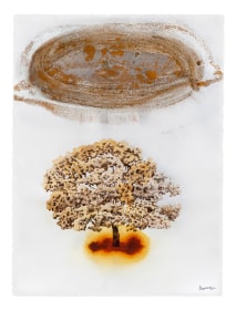 G. R. Iranna  Under the Planet (2), 2022  Mixed media on paper  30h x 22w in