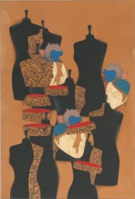 Ayesha Durrani HEARTS AND SOULS 2009 Gold leaf, tea wash and gouache on wasli 19.5 x 13 in.