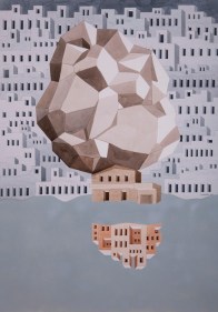 Gigi Scaria  Meteor, 2017  Watercolor on paper  40.5 x 28.5 in