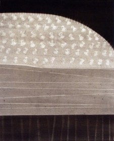 Shabnam Shah THE BLACK A-110 2007 Mixed media on canvas 21 x 17 in.