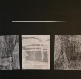 Yogesh Rawal UNTITLED 10 2007 Tissue paper, cellulose &amp; synthetic resin on wood 45 x 45 in.