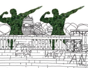 Mahreen Zuberi GREEN PATROL ABDULLAH SHAH GHAZI, KARACHI 2010 Digital print on paper (Ed. of 3) 8 x 10.5 in.