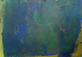 Ganesh Haloi VERDANCY II Mixed media on board 21 x 30 in.