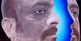 Prasanta Sahu MASK III 2007 Acrylic on canvas 48 x 96 in.