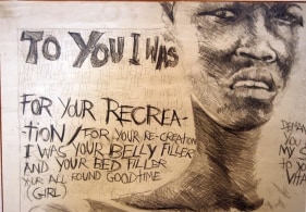 Keith Piper BODY TYPE 1&amp;2 1982 Ink on paper 36 x 48 in each