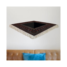 Saks Afridi  Space Time Continuum #4, 2020  Hand woven wool  24h x 58w in