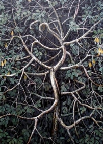 Rajan Krishnan PLANT FROM THE GROVE BY THE RIVER 3 2011 Acrylic on canvas 84 x 60 in.