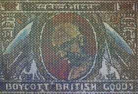 Vivek Vilasini THROUGH THE LOOKING GLASS (BOYCOTT BRITISH GOODS) Edition of 5 + 1AP 2007 Archival print on hahnemuhle photo rag fine art paper 40 x 60 in.