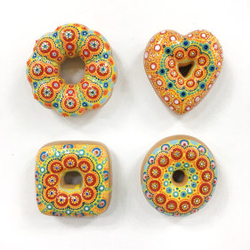 Four Yellow Donuts