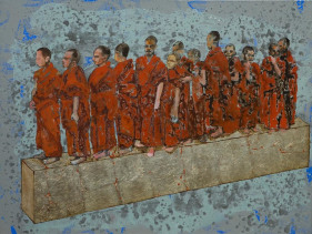 G. R. Iranna, PATIENCE, 2013, Acrylic on canvas, 48 x 36.25 in