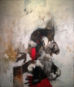 Chittrovanu Mazumdar UNTITLED 1994 Mixed media on canvas 71.5 x 59.5 in.
