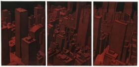 Damon Kowarsky MELBOURNE [NIGHT] 2012 22 X 46 cm.