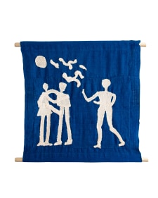 in my dream, we drank whisky and danced our first and last time, 2025, Indigo kala cotton