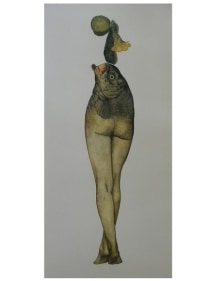 Avishek Sen LEGS &amp; FISH 2013 Water color on paper 12 x 16 in.