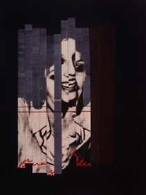 Aisha Hussain ASSASSINATION 2008 Ink and collage on wasli 30 x 22 in.