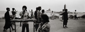 Raghu Rai VISITORS AT KANYAKUMARI 2006 Digital scan of photographic negative on archival paper 20 x 54 in.