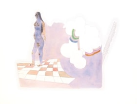 M F Husain HUMAN SPACE 4 (Human Space Series) Limited edition serigraph (edition of 150) individual serigraph $750; set of 4 $2,500 14 x 18 in.