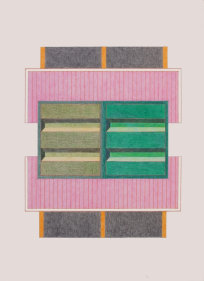 Seher Naveed  Protest Wall 1, 2021  Pencil on paper  13 x 9.5 in