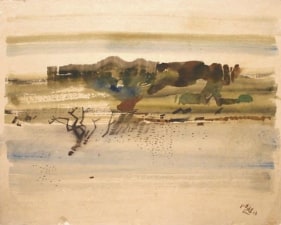 Ganesh Haloi FIGURE VARIATIONS II 2005 Watercolor on board 23 x 30 in.