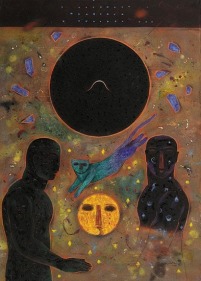 Baiju Parthan SEEING 1993 Acrylic on canvas 49 x 35 in.