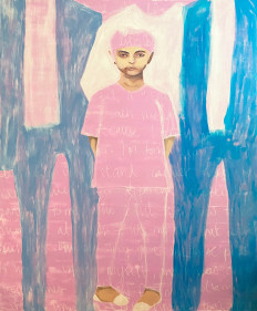 Maya Jay Varadaraj  Little Jai Knows Better, 2022  Acrylic on canvas  72 x 60 in