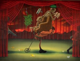 Suneel Mamadapur MODERN PROMETHEUS II ND Acrylic on canvas 72 x 96 in