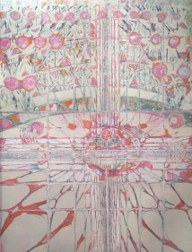 Krishna Reddy THE GREAT CLOWN 1981 Color engraving on paper 40 x 30 in.