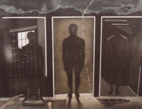 Anupam Sud BIOGRAPHY OF A CRIME 1983 Etching 19.5 x 25.5 in.