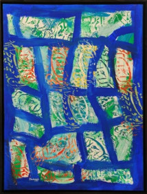 Charles-Hossein ZENDEROUDI JELO SHAHI 2000 Acrylic and tempera on canvas 53 x 40 in.