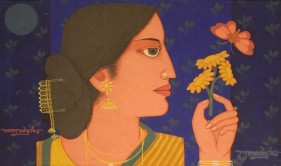 Lalu Shaw UNTITLED 2 Gouache on paper 12 x 19 in.  SOLD