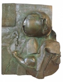K. Laxma Goud PORTRAIT RELIEF 7 2007 Bronze casting 17 x 13 x 4 in.  SOLD