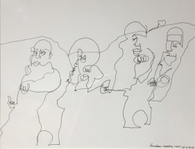 Jaishri Abichandani  Line Drawing 1 2018 Ink on paper 10 x 13 in.