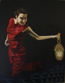 Sana Arjumand MASSIVE HUMAN SEARCH - 1 2010 Oil on canvas 54 x 42 in.
