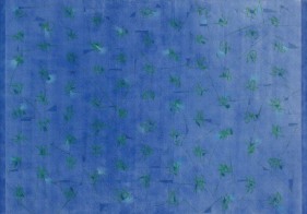 Akhilesh ALPHABETICALLY UNTITLED 2007 Acrylic on canvas 48 x 68 in.