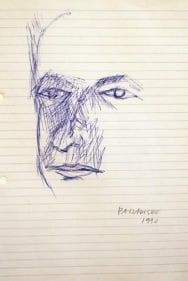 Akbar Padamsee PORTRAIT 1 1990 Ink on paper 12 x 7.5 in.