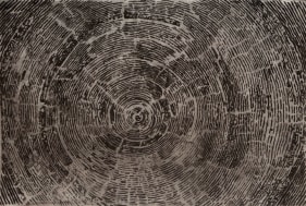 G. R. Iranna  Black Body, 2017, Coal on paper, 42 x 56 in