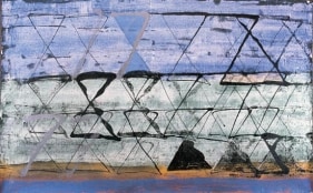 S. Harsha Vardhana UNTITLED 39 2007 Acrylic on canvas 30 x 48 in.  UNAVAILABLE