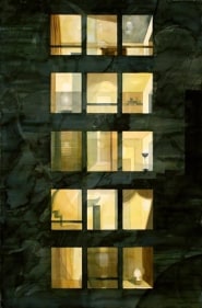 Indrapramit Roy UNTITLED (WINDOWS) 2007 Watercolor on paper 41 x 28 in.  SOLD