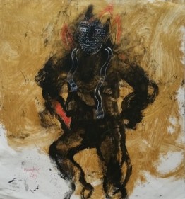 Jagath Weerasinghe Celestial Ferver Series I 2013 Acrylic on paper 11.5 x 11 in.