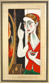 Paritosh Sen, Young Woman Before the Mirror, 2005