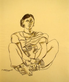 Laxma Goud WC DRAWING 3 Watercolor and ink on paper 11 x 9 in.