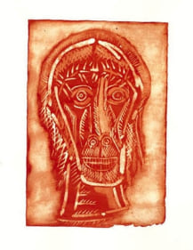 Ashim Purkayastha UNTITLED 1 (THE GHOST OF SOUZA) 2008 Watercolor 39.5 x 27.6 in.