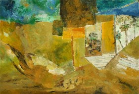 Ram Kumar UNTITLED ABSTRACT 12 (REFLECTIVE HOUSE) 2013 Oil on canvas 24 x 36 in.