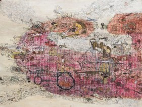 M. Vijitharan Untitled (2) 2016 Mixed media on paper 25 x 31 in.