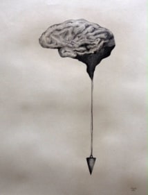 Thisath Thoradeniya Gray Matter III 2016 Graphite on acid-free paper 31.5 x 25.5 in.