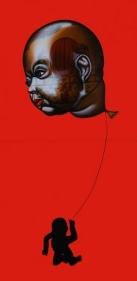 Chintan Upadyay WHAT? 2008 Acrylic and oil on canvas 36 x 72 in.