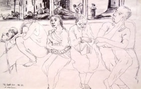 Nalini Malani THE LAST BUS 1987 Ink on paper 11 1/4 x 15 in.