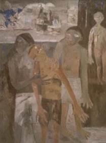 Ram Kumar Untitled (Figurative) 1994 Oil on canvas 33 x 25 in.  NOT FOR SALE
