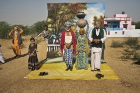 Raghu Rai BACKDROP SERIES 3 2009 Digital scan of photographic negative on archival paper 20 x 30 in.